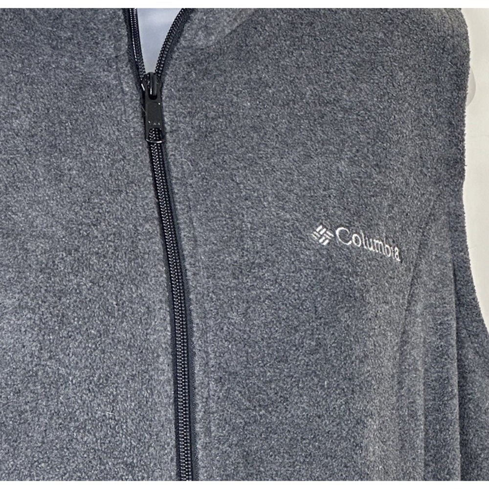 Columbia Sportswear Sawyer Rapids Fleece Zip Up Vest Gray Womens Large Mock Neck - Picture 3 of 10